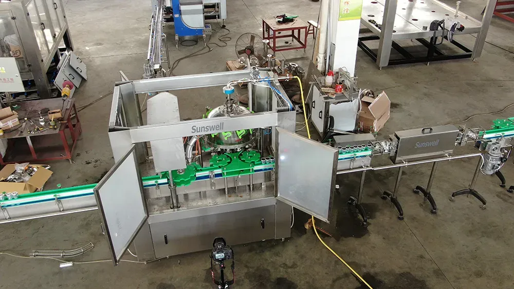 2000BPH glass bottled water filling line