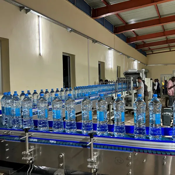 Installation and commissioning for water bottling line finished in Tanzania