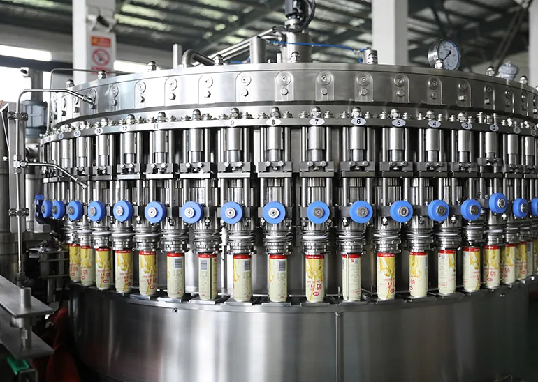 Volumetric Aluminum Can Filling Machine for Hotfill Juice and Tea Drinks