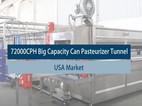 United States,72000CPH Big Capacity Can Pasteurizer Tunnel
