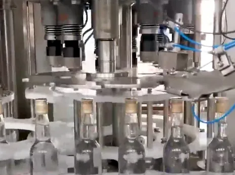 10000BPH 1liter Wine 48 8 12 Filler Ropp Capper Corker Filling Line