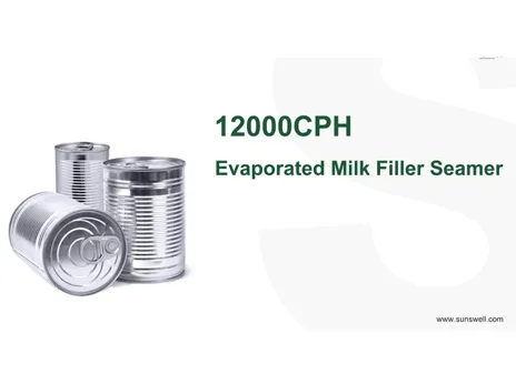 12000CPH Aluminium Can Evaporated Milk Filler Seamer SUNSWELL Filling Machines for Cans