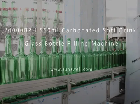 24000BPH 550ml Carbonated Soft Drink Glass Bottle Filling Machine