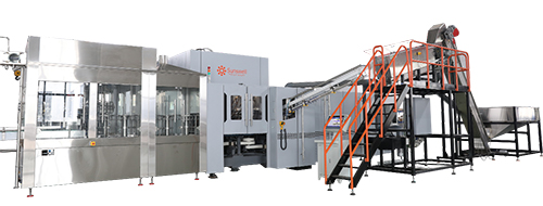 Aseptic bottle blowing process of rotary bottle blowing machine