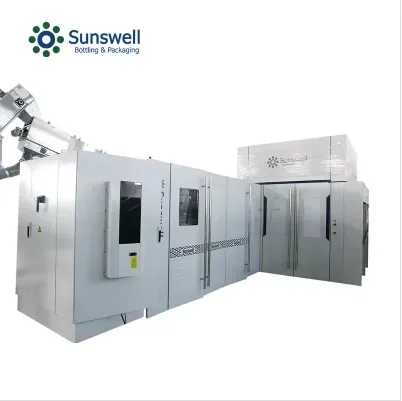 How does a rotary blow molding machine work